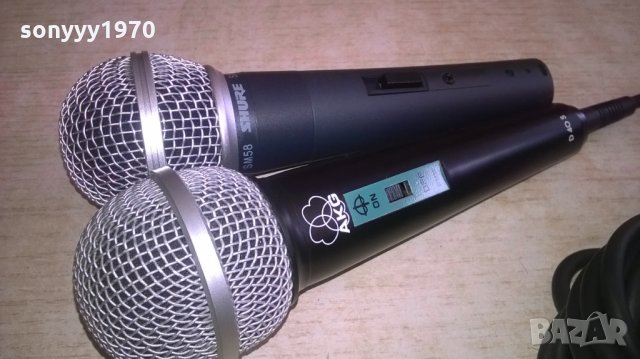 akg & shure profi mic-внос швеицария, снимка 1 - Микрофони - 27745450