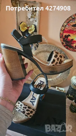 Сандали Replay - кожени / тигрови /