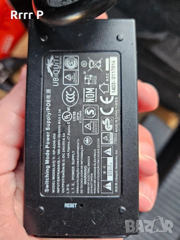 Ubiquiti POE инжектор/захранване на 24V за Nanostation, снимка 2 - Друга електроника - 53377934