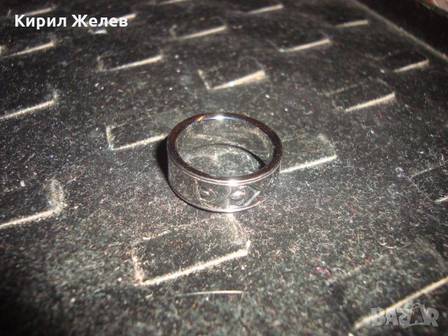 БЛЕСТЯЩ от БЛАГОРОДНА НЕРЪЖДАЕМА СТОМАНА КРАСИВ МОДЕН ПРЪСТЕН ТИП ХАЛКА 6955, снимка 6 - Пръстени - 32318663