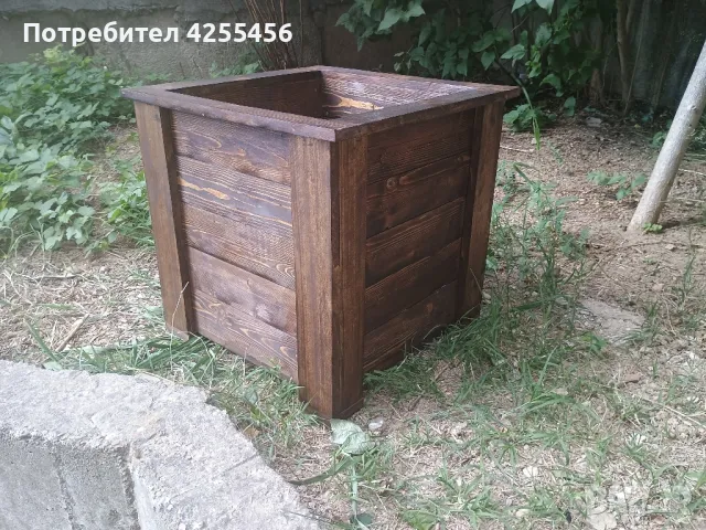 продавам дървени кашпи , снимка 3 - Саксии и кашпи - 50368024