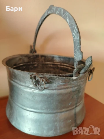 Старо малко котле, бакърче, меден съд,менец,менче 2, снимка 2 - Антикварни и старинни предмети - 51232773