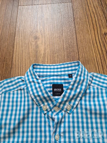 Страхотна мъжка риза HUGO BOSS размер S / M , слим  фит, снимка 4 - Ризи - 51006715