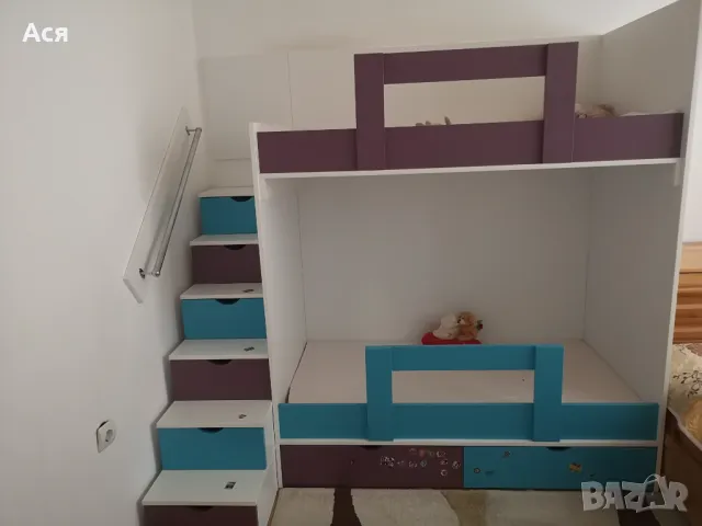 Двуетажно легло , снимка 3 - Мебели за детската стая - 49867114