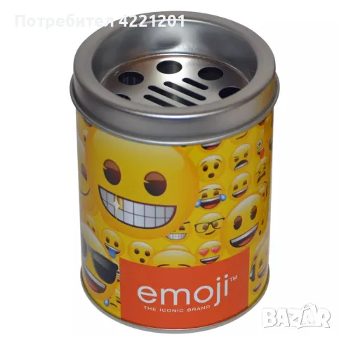 Метален пепелник Emoji с подвижен капак , снимка 1