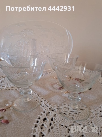 Кристални чаши, снимка 4 - Чаши - 51534276
