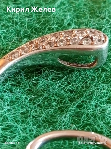 Артистично сребърно колие с инкрустирани кристали стил и елегантност 52776, снимка 3 - Колиета, медальони, синджири - 53069099