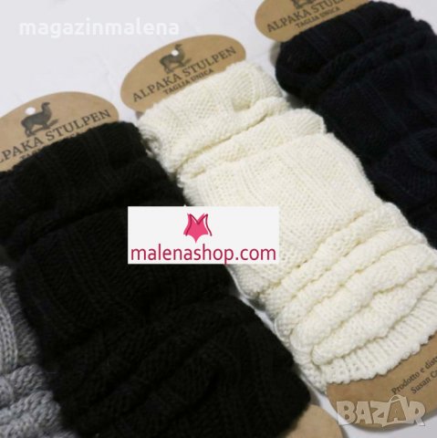 7 цвята италиански плетени 100% вълнени калци от глезени до колена вълнени гети вълнени калцуни, снимка 1 - Дамски чорапи - 21653366