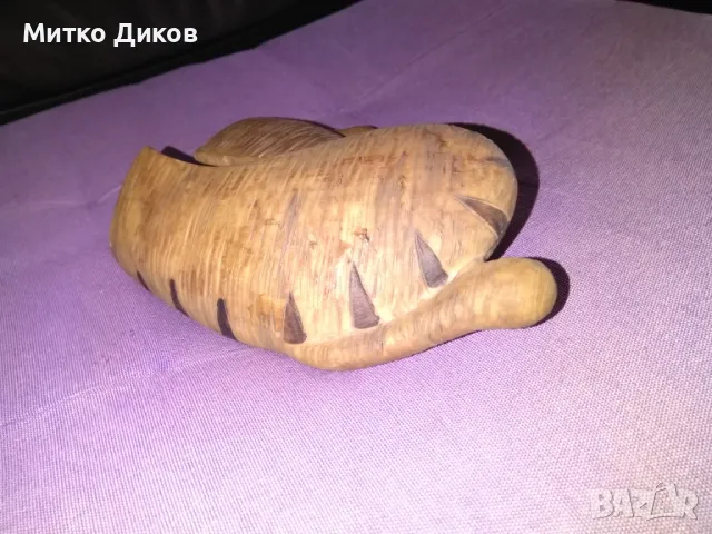 Дървени котета два броя за украса 16 и 11 см отлични, снимка 5 - Декорация за дома - 49799835