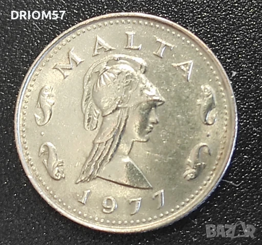 Монета Малта 2 цента, 1977, снимка 2 - Нумизматика и бонистика - 50486561