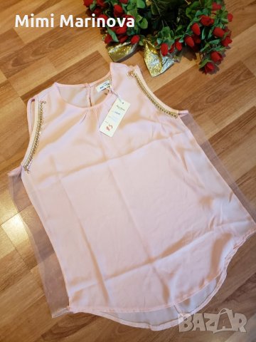 Намален!!!Нежно розов топ, снимка 2 - Корсети, бюстиета, топове - 27951596