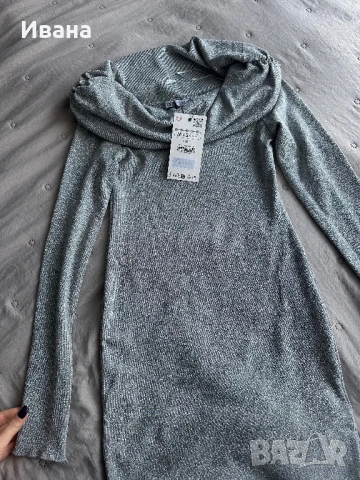 Сребриста рокля ZARA, снимка 3 - Рокли - 53173723