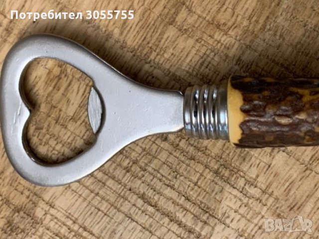 Стара,ретро,винтидж отварачка с рогова дръжка, снимка 4 - Колекции - 35631425