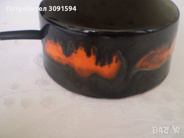 стара керамична лампа със рисуван абажур , снимка 15 - Антикварни и старинни предмети - 39776863