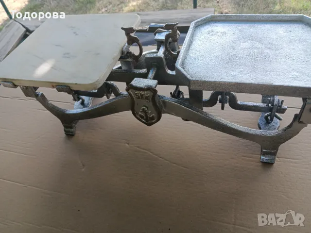 Старинна везна, снимка 4 - Антикварни и старинни предмети - 47336913