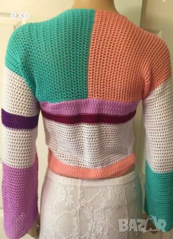 Ефектен пуловер, Къс пуловер, Секси къс топ, снимка 10 - Блузи с дълъг ръкав и пуловери - 42986508
