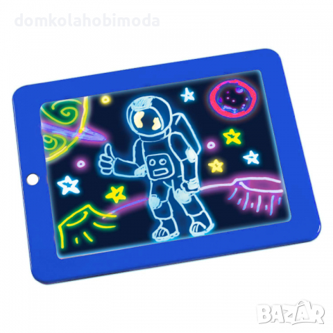 Детска дъска за рисуване Magic Pad, 3 батерии 1.5 V, снимка 4 - Рисуване и оцветяване - 36555340