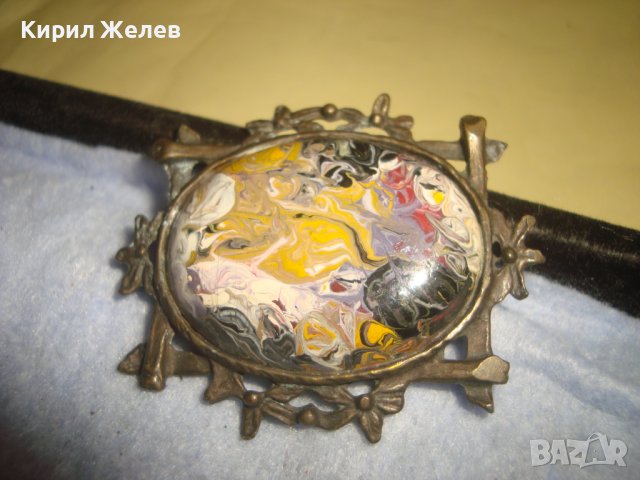 РАЗКОШЕН АВТОРСКИ РЕТРО - АР ДЕКО БРОНЗОВ МЕДАЛЬОН УНИКАТ с ИНИЦИАЛИ на ХУДОЖНИКА 31385, снимка 9 - Колиета, медальони, синджири - 38035117