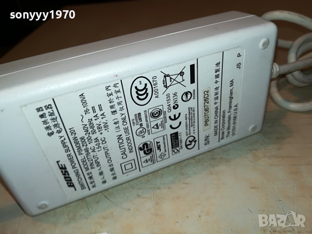 BOSE PSM36W-201 POWER SUPPLY-WHITE ВНОС ENGLAND 1204222047, снимка 3 - Други - 36437266
