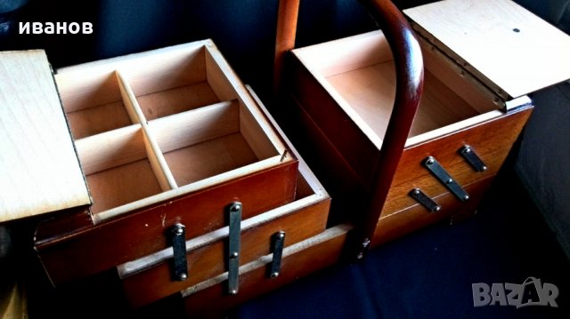 Стар шивашки несесер, снимка 4 - Антикварни и старинни предмети - 34893873