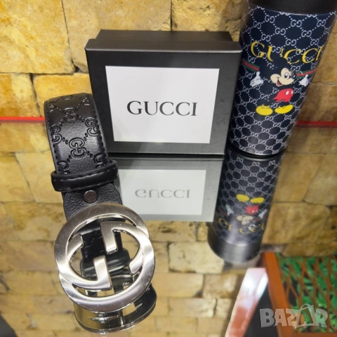 колани Gucci Leather Belt от естествена кожа в кутия , снимка 10 - Колани - 51677732