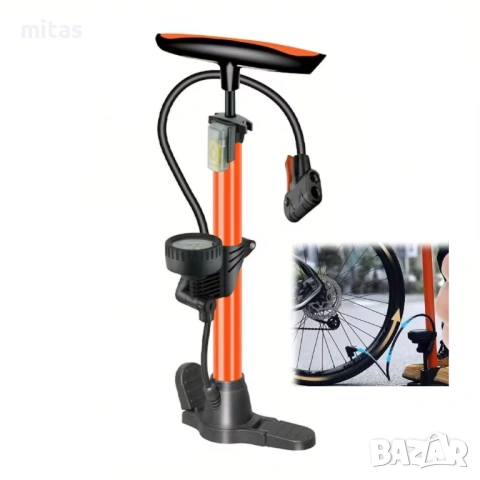 Ръчна помпа с манометър MARTAR, Стоманена, Сгъваема, 11 Bar / 160 PSI, снимка 6 - Аксесоари за велосипеди - 53177288