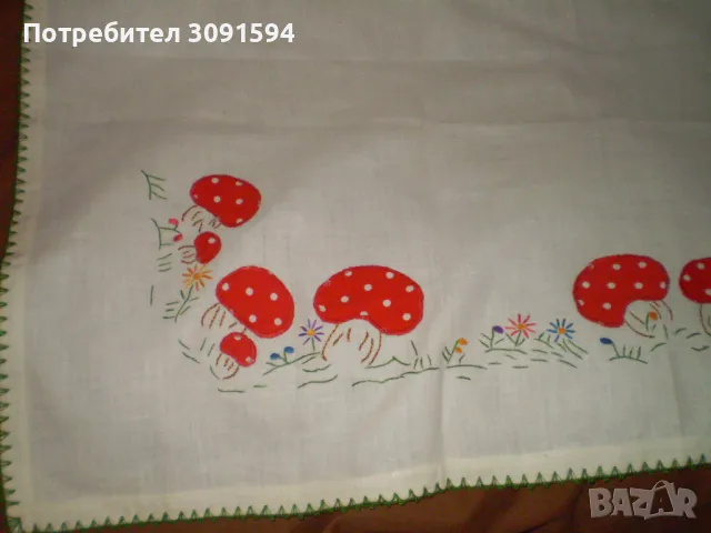 Старо ръчно бродивано перде ковьор, снимка 2 - Други ценни предмети - 48809950