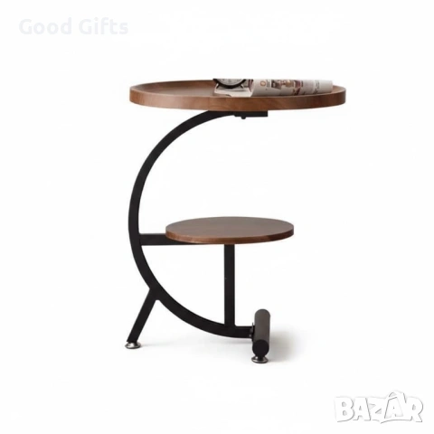 Модерна Кръгла Холна Масичка на Две Нива – Стил и Уют за Вашия Дом, снимка 8 - Други стоки за дома - 53285934