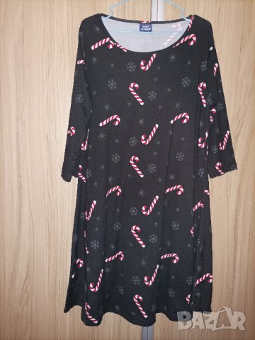 Коледна еластична рокля 