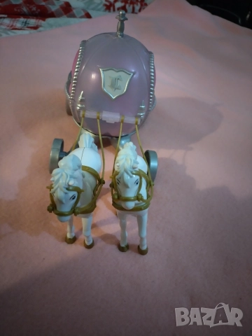 Каляска с коне за малка кукла, снимка 3 - Кукли - 52906169