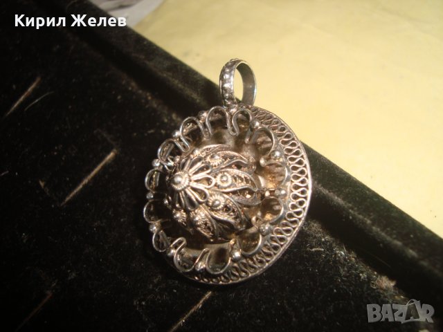 19 ВЕК ФИЛИГРАНЕН СРЕБЪРЕН МЕДАЛЬОН ВИСОКА ПРОБА СРЕБРО с ГРАНУЛАЦИЯ СТАРИННО ГРАДСКО БИЖУ 22216, снимка 7 - Антикварни и старинни предмети - 33046559