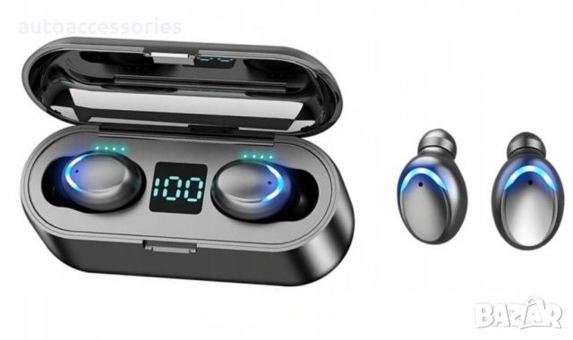 Безжични bluetooth 5.0 слушалки F9+ -5С , черни, #1000052444, снимка 8 - Безжични слушалки - 34810257