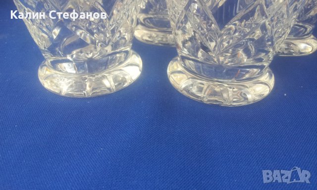 Кристални чаши за безлкохолно, гравюра, 5 бр , снимка 6 - Чаши - 40379842