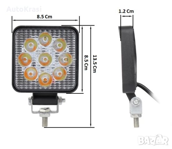 Халоген диоден  12-24V 27W - HAL114-1, снимка 2 - Аксесоари и консумативи - 40275786