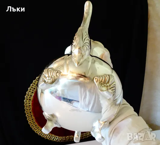 Посребрена кана 1.5 кг.,уникален дизайн,барок. , снимка 8 - Антикварни и старинни предмети - 50259768