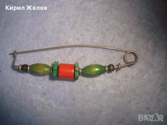 МНОГО КРАСИВА ХИПАРСКИ ГРЪНЧ СТИЛ ХЕНД-МЕЙД ФЕШЪН ФИБУЛА АРТ ИГЛА с ЕЛЕМЕНТИ от ДЪРВО 22168, снимка 8 - Други - 37630746