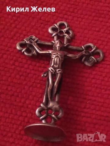 СТАРО НАСТОЛНО СРЕБЪРНО РАЗПЯТИЕ СРЕБРО 800 СРЕБЪРЕН КРЪСТ СТАТУЕТКА МАЙСТОРСКА РЯДКАИЗРАБОТКА 25111, снимка 17 - Антикварни и старинни предмети - 34853084