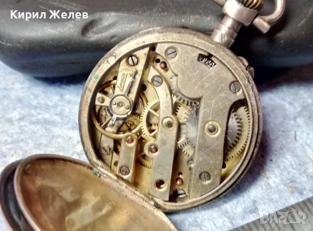 Стар ПОЗЛАТЕН СРЕБЪРЕН ДЖОБЕН ЧАСОВНИК с РУБИНИ СРЕБРО 800 ФЛОРАЛНО ОРНАМЕНТИРАН КАПАК 48406, снимка 14 - Антикварни и старинни предмети - 48006330