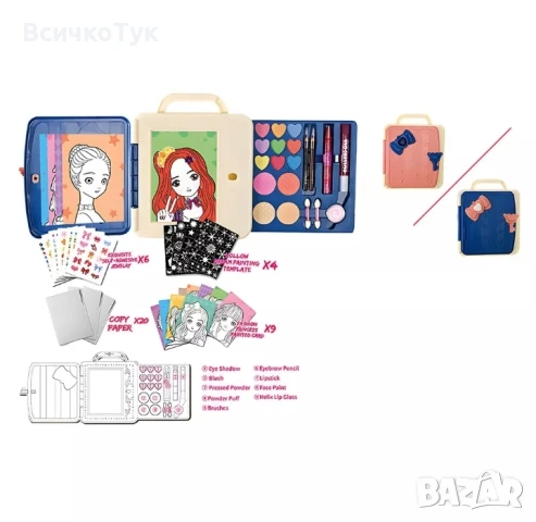 ✨Детски комплект гримове Млад стилист - 2 цвята, снимка 2 - Други - 51103300