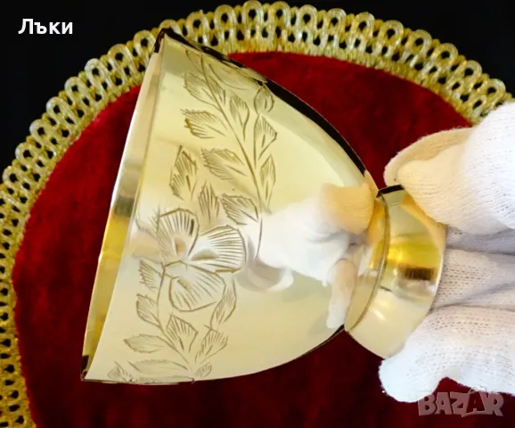 Бронзова чаша за уиски,гравирана. , снимка 6 - Антикварни и старинни предмети - 50291102