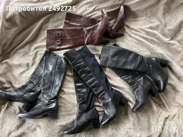 4 чифта Ботуши чизми естествена кожа , снимка 5 - Дамски ботуши - 34747570