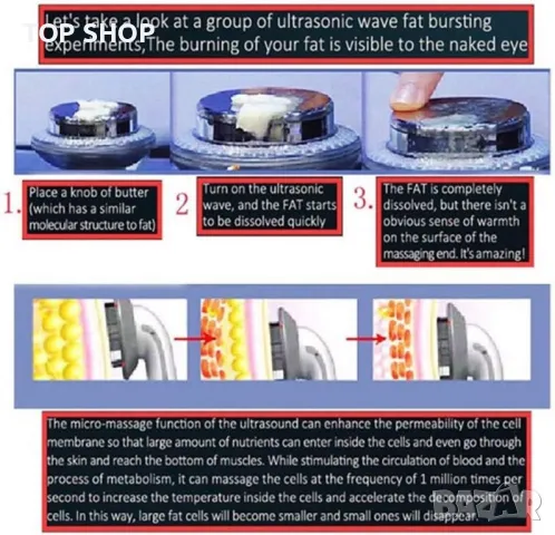 MAXXMEE Антицелулитен масажор с EMS и ултразвук, снимка 5 - Медицинска апаратура - 48763280