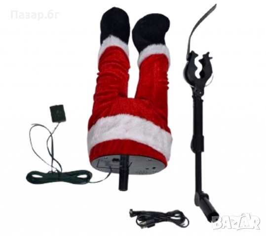 Заклещеният Дядо Коледа – Анимирани крака за вашето коледно дърво, снимка 5 - Декорация за дома - 52501144