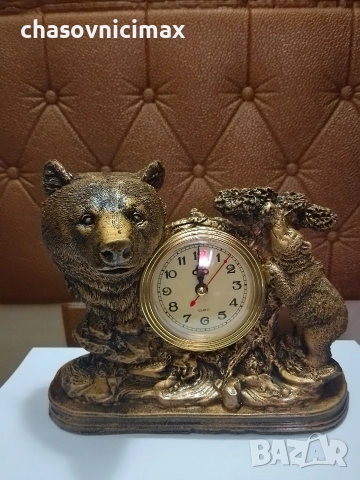 настолен часовник-мечка
