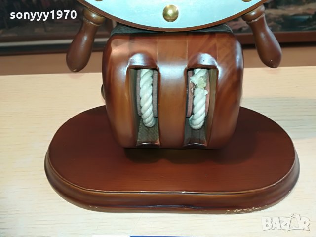 ГОЛЯМ КОРАБЕН РУЛ-АНТИКА-ЧАСОВНИК-33Х28Х12СМ, снимка 12 - Колекции - 28672376
