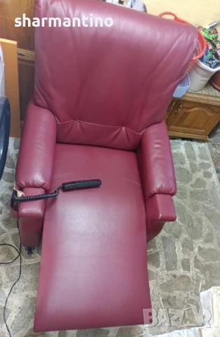 Кожен електрически фотьойл - 290 лв , снимка 3 - Столове - 50711345