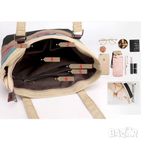 Дамска чанта тип торба Color 1133, снимка 16 - Чанти - 43054918