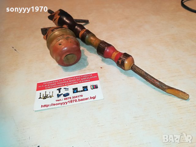 КРАСИВА ДЪРВЕНА ЛУЛА 30х13х6см 2004211050, снимка 7 - Колекции - 32615167