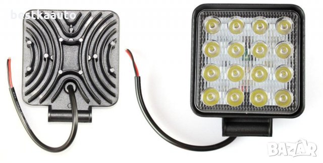 Халоген LED работна лампа 48W ( 3W x 16pcs ) 9V-32V Джип АТВ Коли, снимка 1 - Аксесоари и консумативи - 28212779