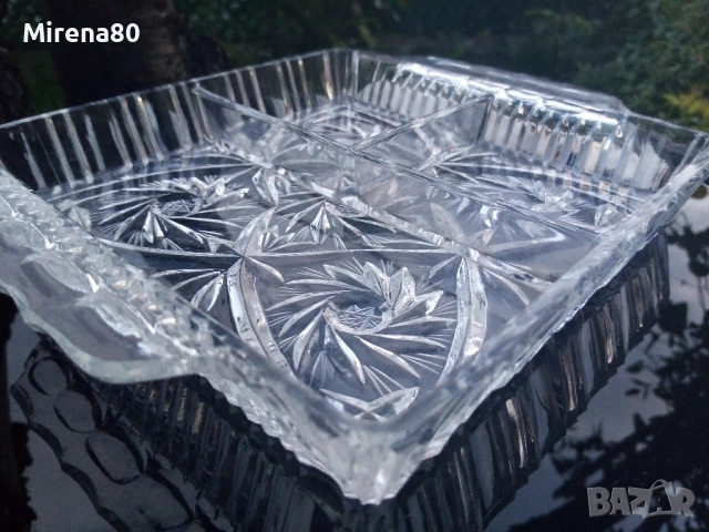 Полско кристално плато за разядки , снимка 3 - Чинии - 52166990